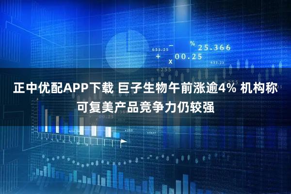 正中优配APP下载 巨子生物午前涨逾4% 机构称可复美产品竞争力仍较强