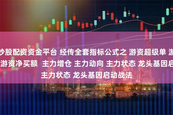 炒股配资资金平台 经传全套指标公式之 游资超级单 游资资金 游资净买额  主力增仓 主力动向 主力状态 龙头基因启动战法